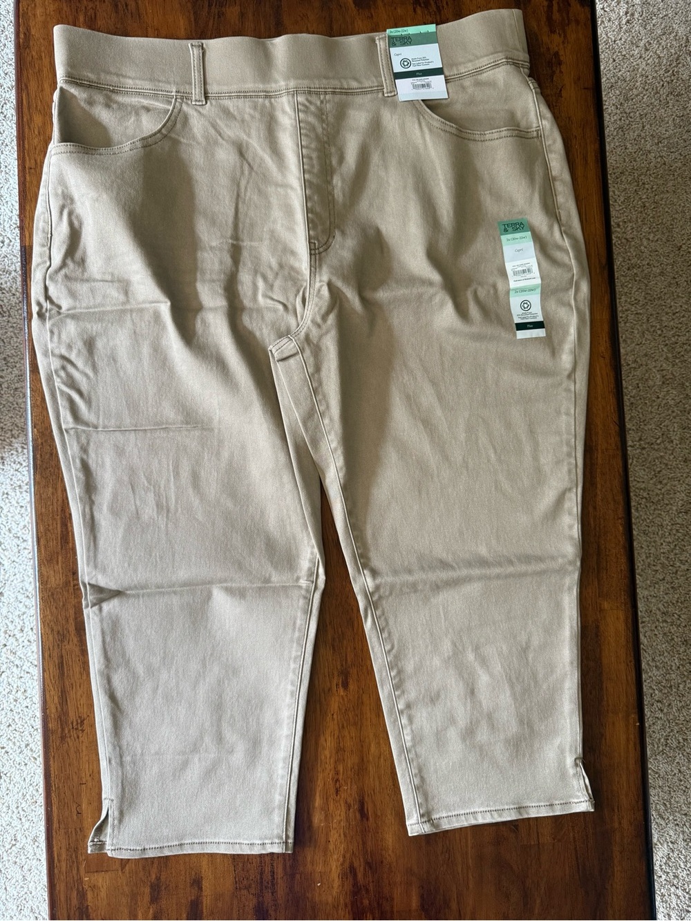 Khaki Capri Pants